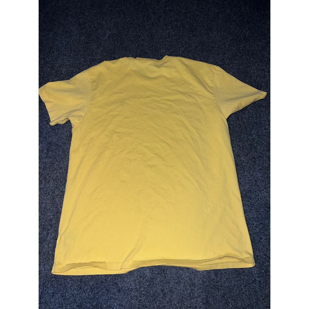 Polo Ralph Lauren Mens Medium Yellow Short Sleeve Cotton T-Shirt Purple Pony - Picture 5 of 5